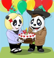 Max and Ella celebrating his birthday.