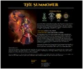 Image of the Summoner class page following the class reveal in August, 2018 (Archival Purposes Only) [Click for Larger Preview]