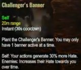 Old info for the Challenger's Banner ability.