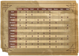 Race vs Class Matrix