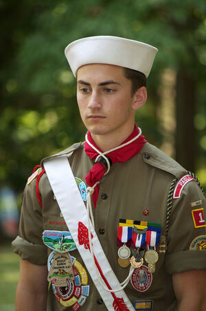 Boy Scout Hat in Red Wool 