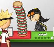 Akari får en burger.