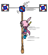 Kat swinging rope