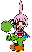 Kat and Yoshi looking