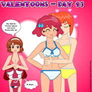 Valentoons Day 13 - Natsumi Hinata x Eiko Aizawa (ft. Sanae Nagatsuki x Giroro)