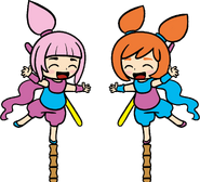 Kat and Ana stickpole training