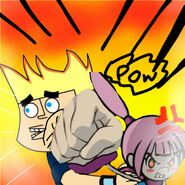 Johnny Test Gets Punched by Kat