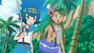 Lana and Mallow going fishing