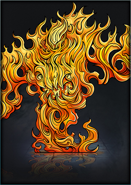Elemental Fire Mini Printable Heroes Patreon Papercraft Gaming elemental-fire-mini-printable-heroes-patreon-papercraft-gaming