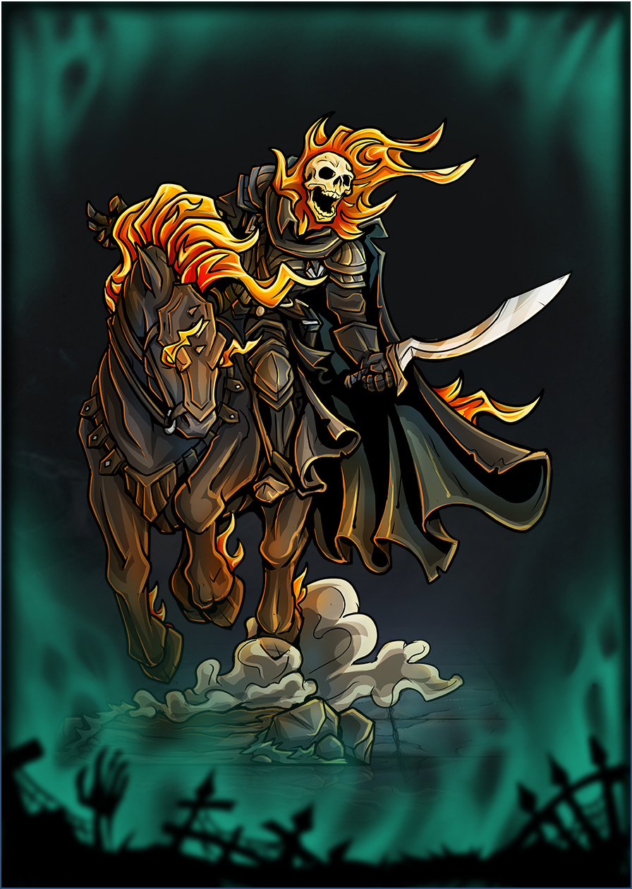 Seasonal Flaming Skull Horseman Mini Printable Heroes Patreon seasonal-flaming-skull-horseman-mini-printable-heroes-patreon