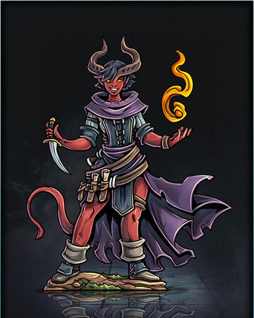 Tiefling Warlock 02 Mini Printable Heroes Patreon Papercraft Gaming Wiki Fandom