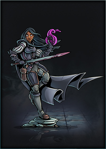 Human Hexblade 01 Mini Printable Heroes Patreon Papercraft human-hexblade-01-mini-printable-heroes-patreon-papercraft