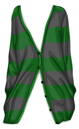 Star Pattern Button-Up Cardigan with Contrast Trim main image 1