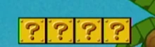 A set of ? Blocks from Super Paper Mario.