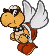 A Paratroopa sprite from Paper Mario: The Thousand-Year Door.