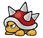 A Spiny from Paper Mario: Sticker Star.