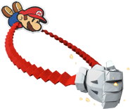 Mario performing the 1,000-Fold Arms ability.