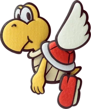 Concept art of a Paratroopa from Paper Mario: Sticker Star.