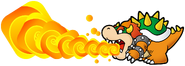 Artwork of Bowser breathing fire (Super Paper Mario)