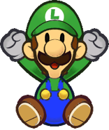 Luigi's game over pose from Super Paper Mario.