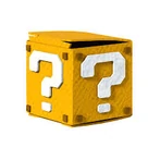 Promotional art of a ? Block from Paper Mario: Color Splash.