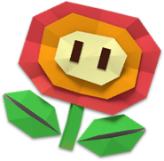 An origami Fire Flower.