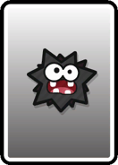 A Fuzzy card from Paper Mario: Color Splash.