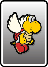 A Paratroopa Card from Paper Mario: Color Splash.