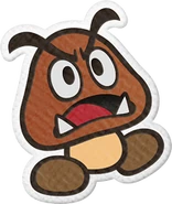 A paper Goomba.