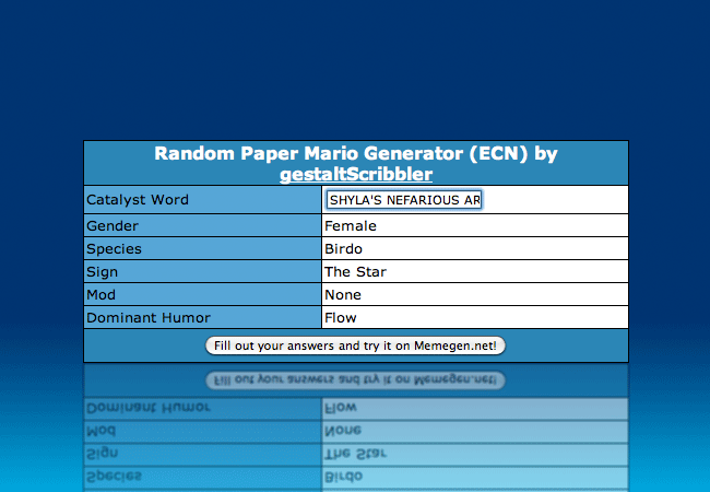 paper mario generator
