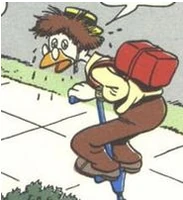 Archimede disegnato da Carl Barks nel 1952