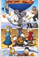 Illustrazione di Don Rosa per "Zio Paperone e l'Ultima Slitta per Dawson"