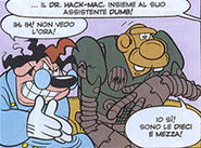 Il Dr. Hack-Mac e il suo assistente robotico Dumb