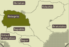 Antegria on map