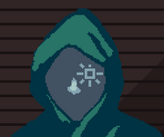 A hooded EZIC messenger.