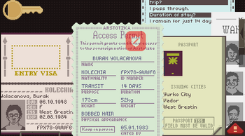 Characters, Papers Please Wiki