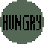 The symbol above a family member's name if hungry.