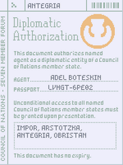 A diplomatic Authorization