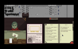 Inspector's booth, Papers Please Wiki