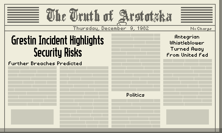 Decoding Nonsense - Papers Please: Day 17; December 9, 1982 