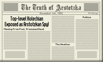 End of day screen, Papers Please Wiki