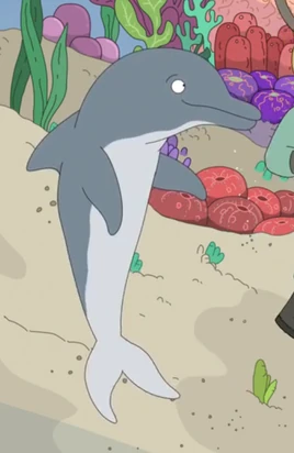 Dolphin Queen Swimming Upright