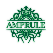 Transparent, glowing edit of AMPRULE's logo