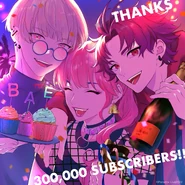 300K Subscribers Illustration