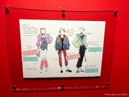 “Drawing of BAE’s costume design” Anne: "I wanted to make this to be the best event ever happened, and for that reason, I wanted to create costumes that would hype the moods up when we wear it. I collected all the vivid colored items that have 80’s, 90’s and Y2K (Year 2000)’s and incorporate it into one another. The over-all look that I aimed for is disco-like but, I also made sure that the silhouette was keeping up with the trend!"[1]