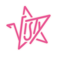 Transparent, glowing edit of VISTY's logo