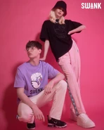SWANK 22SS Items 1.jpg (127 KB) SWANK logo T-shirts, tracksuit pants, & bucket hat