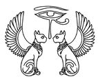 Egyptian-eye-of-horus-with-cats-and-wings-tattoo-o-p-tattoodonkey com