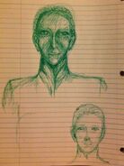 Green pen sketch harris image