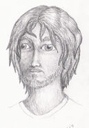 this is the sketch the redux's were based on. origionally I think Harris had olive skin and shaggy hair and dressed very sloppy and casual. before he was paragangian he was also alot older the Jason, sort of a father figure, and a team leader rather than a guy who worked alone. sortof like Scotty from Star Trek